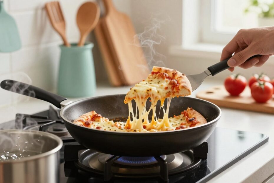 Jak podgrzać pizzę na patelni