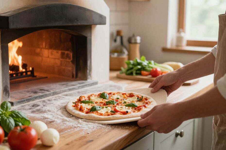 Jak przełożyć pizzę na kamień bez łopatki