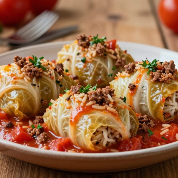 Gołąbki zapiekane w piekarniku z sosem pomidorowym – przepis na klasyczny smak