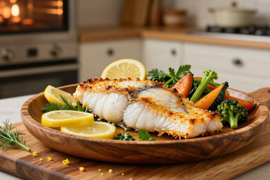 Halibut pieczony w piekarniku