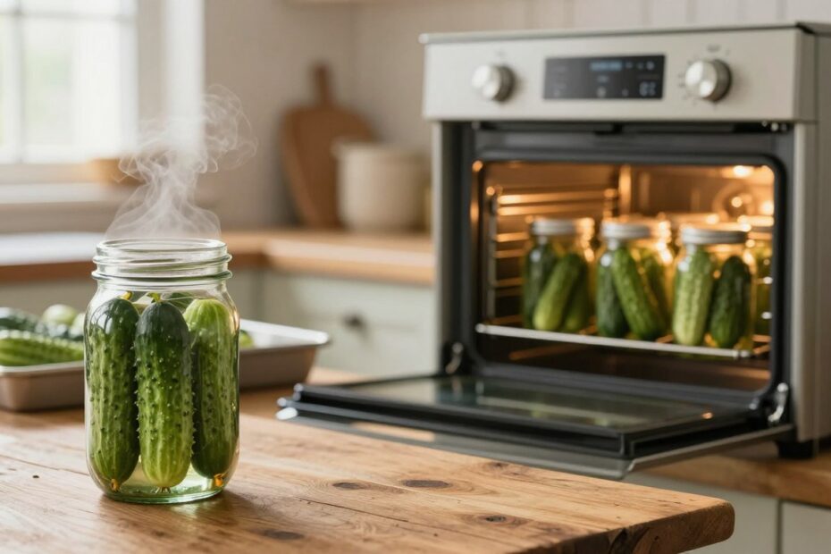 Pasteryzacja ogórków w piekarniku