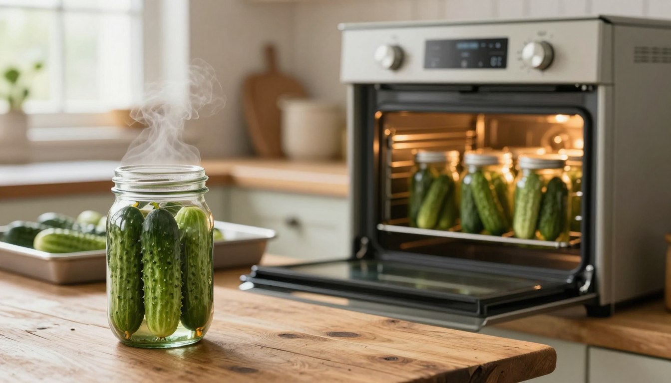 Pasteryzacja ogórków w piekarniku