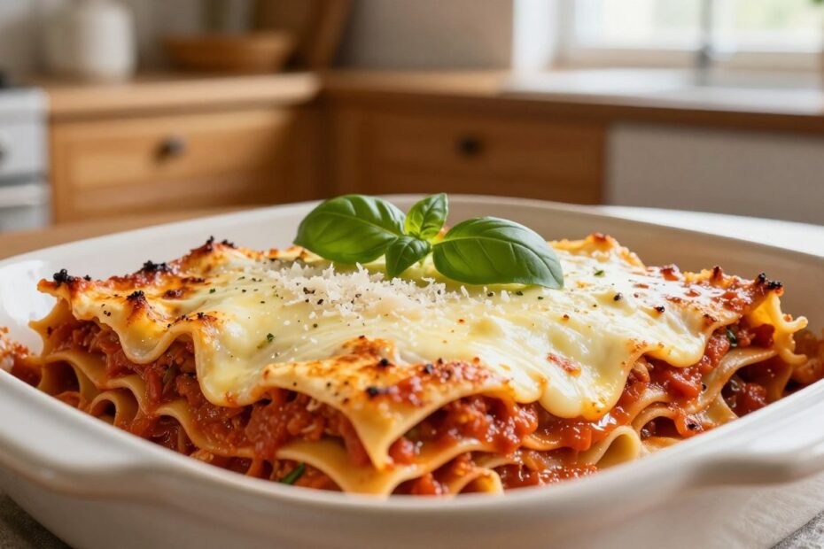 Ile piec lasagne z surowym makaronem