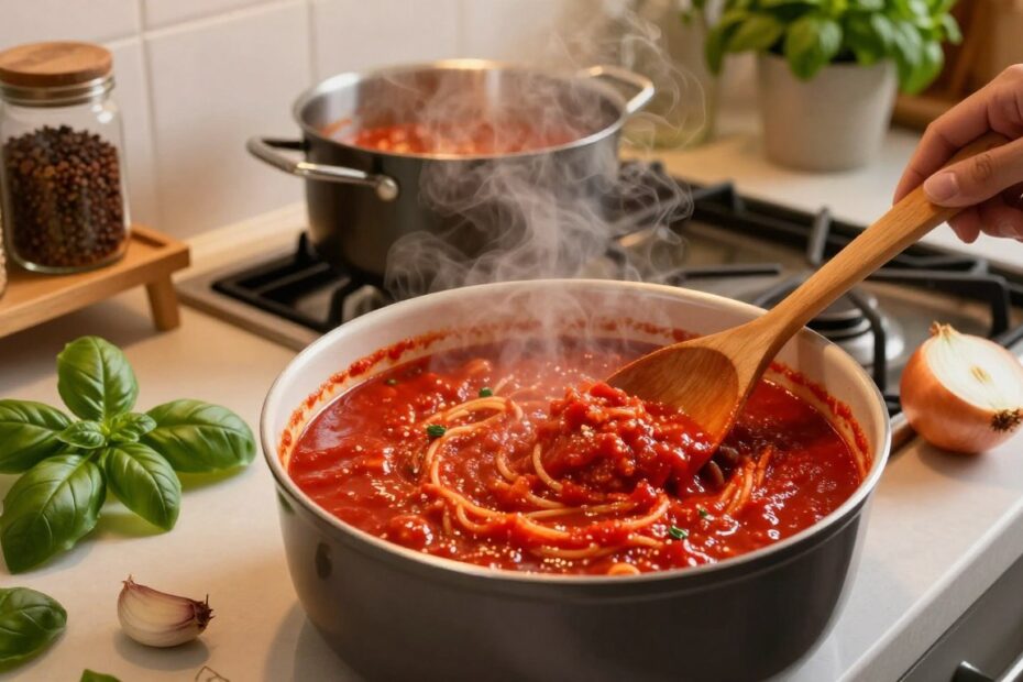 Jak zagęścić sos pomidorowy do spaghetti