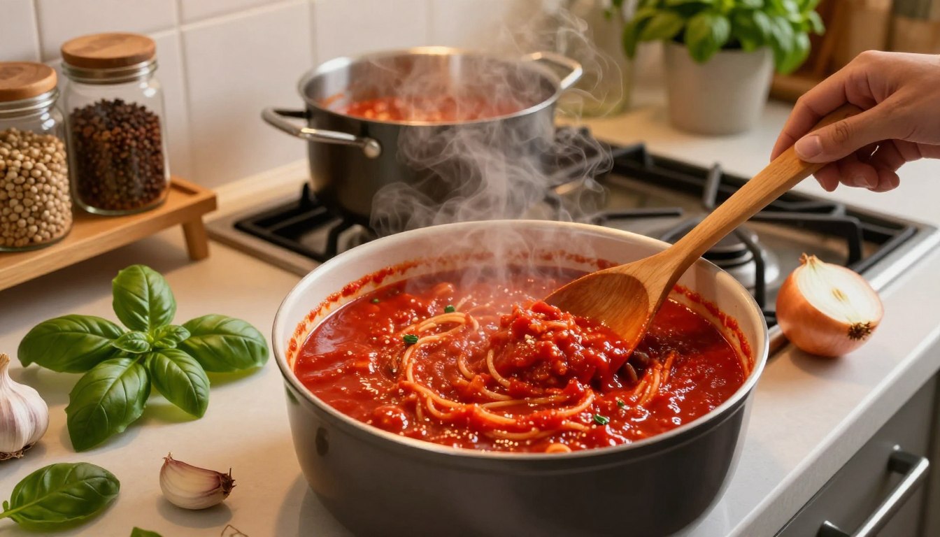 Jak zagęścić sos pomidorowy do spaghetti