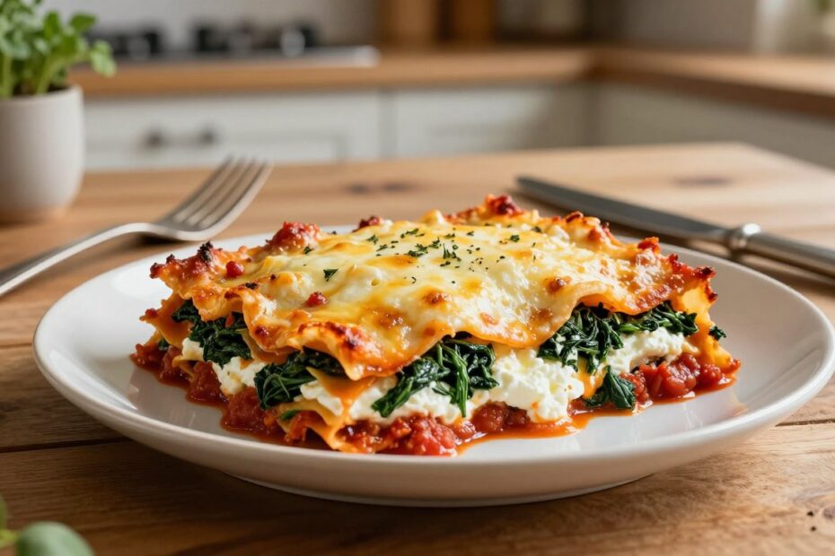 Lasagne ze szpinakiem i ricottą